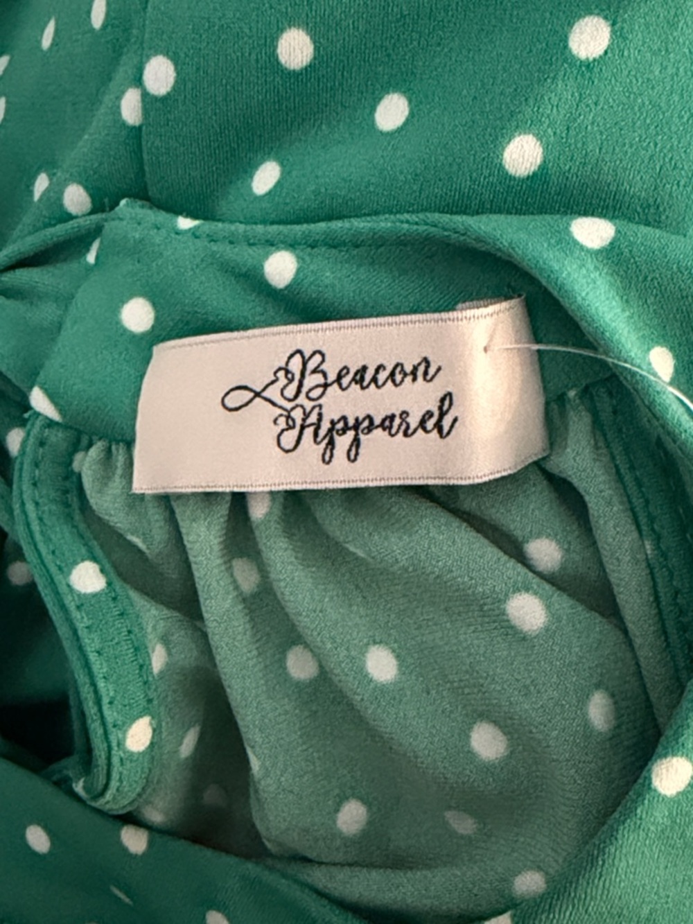 BEACON APPAREL HALTER NECK KNIT TOP GREEN - S - Picture 4 of 5
